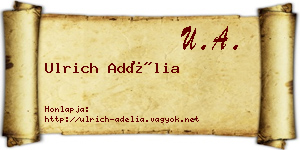Ulrich Adélia névjegykártya